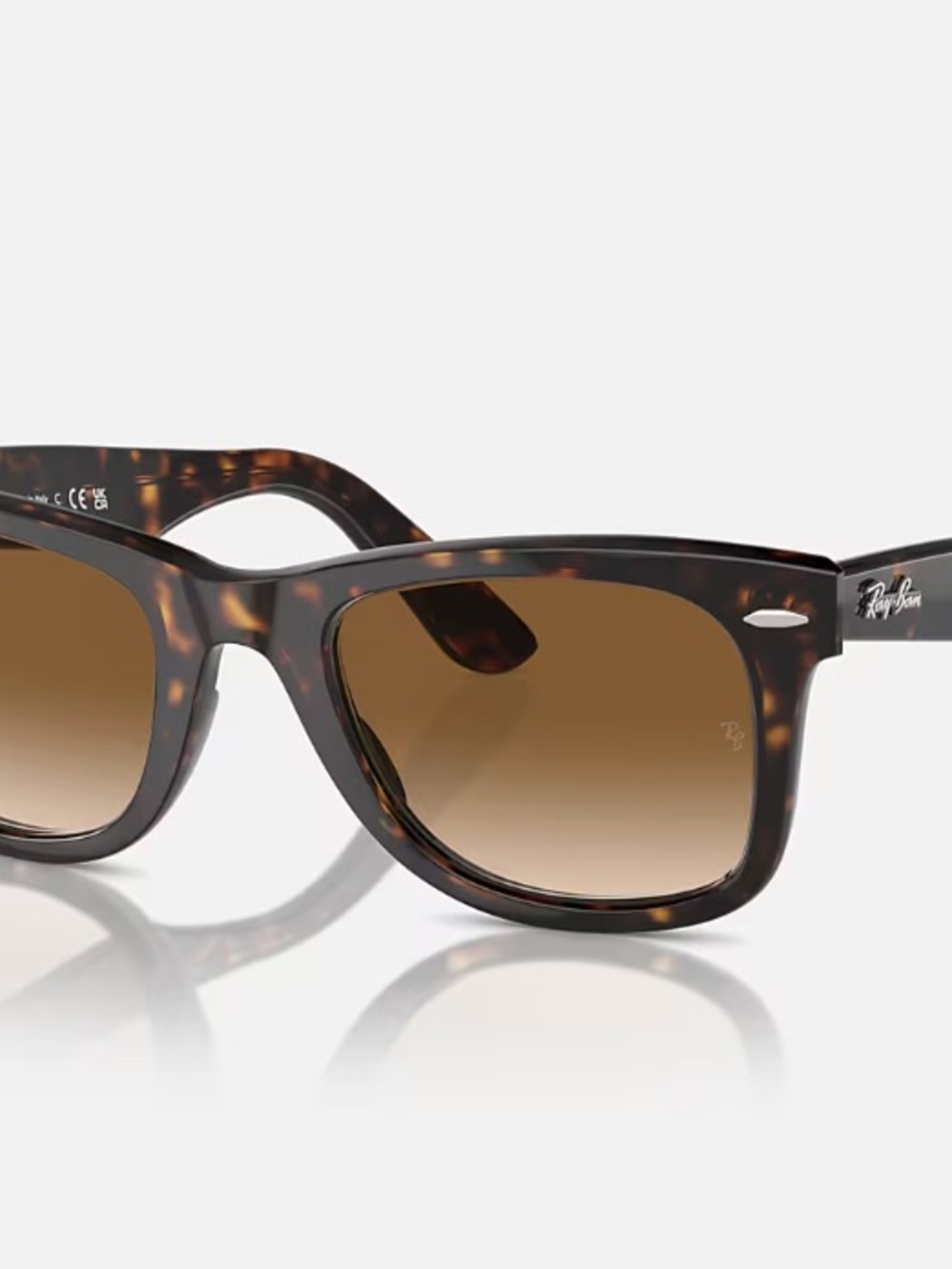 Ray-Ban Tortoiseshell Frame Sunglasses with Brown Gradient Lenses